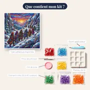 Neuf Voyageurs au Col Enneigé – contenu du kit