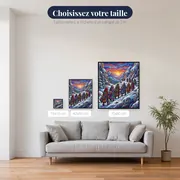 Neuf Voyageurs au Col Enneigé – tailles disponibles