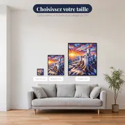 Forteresse blanche sur sommet enneigé – tailles disponibles