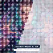 Mädchen mit Telekinese im dunklen Raum – Nahaufnahme der Steine