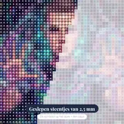 Meisje met telekinese en zwevende voorwerpen – close-up van de steentjes