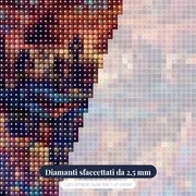 Città capovolta nel buio rosso – primo piano dei diamanti