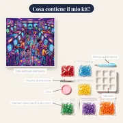 Ragazzi nella sala giochi neon anni Ottanta – contenuto del kit