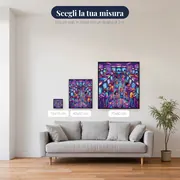Ragazzi nella sala giochi neon anni Ottanta – misure disponibili