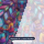 Arcade néon années 1980 – gros plan des diamants