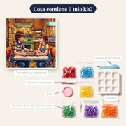 Ragazzi e cialde nella cucina anni Ottanta – contenuto del kit