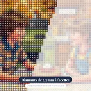 Gaufres partagées dans une cuisine rétro – gros plan des diamants