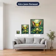 Wijze groene meester in het moeras – beschikbare formaten