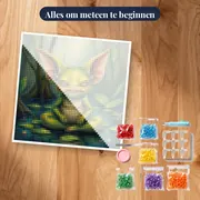 Wijze groene meester in het moeras – pakket klaar om te beginnen