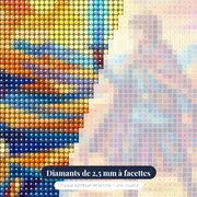 Héros au sabre lumineux sous deux soleils – gros plan des diamants