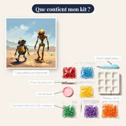 Petit droïde et droïde doré au désert – contenu du kit