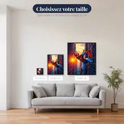 Héros arachnéen au coucher de soleil – tailles disponibles