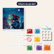Crouching Hero on Gargoyle at Night – kit contents