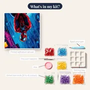 Upside-Down Web Hero in the Rain – kit contents