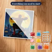 Spider-Man Silhouette Against Giant Moon – kit ready to start