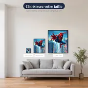 Spider-Man en plein saut urbain – tailles disponibles