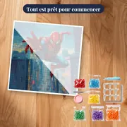 Spider-Man en plein saut urbain – kit prêt à commencer