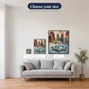 Moroccan Courtyard Fountain Mosaic – available sizes