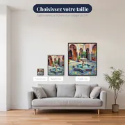 Cour marocaine à la fontaine – tailles disponibles