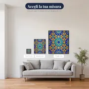 Stella Geometrica Islamica Turchese e Oro – misure disponibili