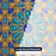 Eight-Pointed Star Mosaic in Turquoise – diamond close-up