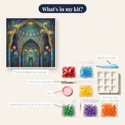 Golden Lanterns Mosque Interior – kit contents