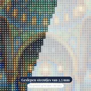Ornamentale moskeehal met lantaarns en bogen – close-up van de steentjes