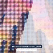 Grattacieli verso il cielo rosa – primo piano dei diamanti