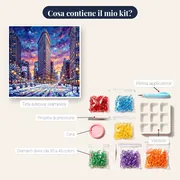 Flatiron innevato al crepuscolo – contenuto del kit