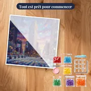 Flatiron sous la neige au crépuscule – kit prêt à commencer