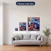 Police Pup Patrol Car Crystal Scene – available sizes
