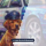 Police Pup Patrol Car Crystal Scene – diamond close-up