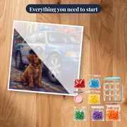 Police Pup Patrol Car Crystal Scene – kit ready to start