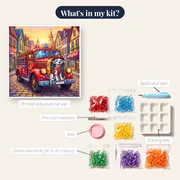 Brave Fire Pup Rescue Truck – kit contents