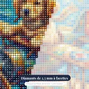 Chiot pilote au-dessus de la mer – gros plan des diamants