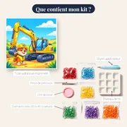 Chiot de chantier à la pelleteuse – contenu du kit