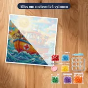 Drie honden op reddingsboot – pakket klaar om te beginnen