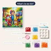 Puppy Rescue Team Forest Scene – kit contents