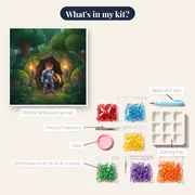 Blue-Armored Adventurer at Torchlit Cave – kit contents