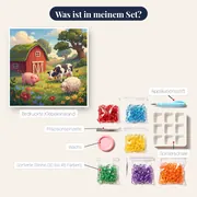 Rote Scheune mit Schwein, Kuh und Schaf – Inhalt des Sets