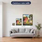 Ferme à la Grange Rouge et Animaux – tailles disponibles