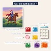 Chevalier bleu à cape rouge – contenu du kit
