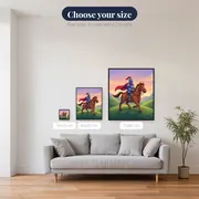 Blue Armor Knight at Dawn – available sizes
