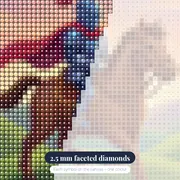 Blue Armor Knight at Dawn – diamond close-up