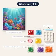 Glowing Blue Squid Coral Reef – kit contents