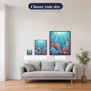Glowing Blue Squid Coral Reef – available sizes