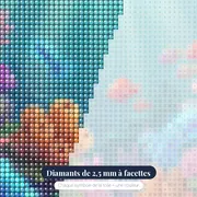 Récif corallien aux calmars lumineux – gros plan des diamants
