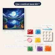 Randonneurs sous la lune étoilée – contenu du kit