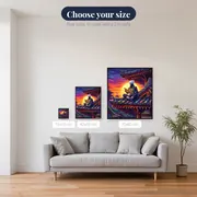 Masked Silver-Haired Ninja Reading at Sunset – available sizes