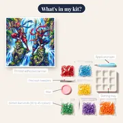 Rival Ninjas on Waterfall Statues – kit contents